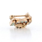Yellow Gold Phi Chi Badge - 14k Opal Garnet Medical Fraternity Pin Greek Society