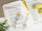 Personalized Teacher Bookmark  Acrylic Bookmark With Tassel  Teacher Gift