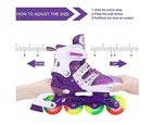 Jifar Adjustable Inline Skates Kids youth Rollerblades With Full Light Up S 2-5