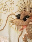 Vtg 50s Silk Japanese Kimono Hand Embroidered Robe Sz M As Is Dragon Mint Green