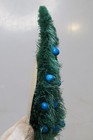 Rare Vintage Bottle Brush Christmas 6  Corner Tree W Berry Ornaments Japan
