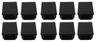 Durable Black Plastic Rectangle Tubing End Cap Plug Insert 2 x3  - 10 Pack
