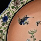 7  rare China Antique Qing Dynasty Kangxi Pastel Flowers And Birds Disc
