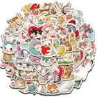 50pcs Vintage Animals Clipart Sticker Aesthetic Skateboards Diy Harajuku Laptop