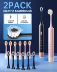 Aneebart Black   Pink Electric Toothbrush For 1 Count  pack Of 2   Black pink 