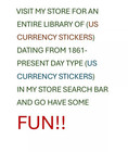  10 Ten Dollar 1923 Legal Tender Note  us Currency Stickers  Lot Of 2