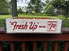 Vintage Wooden Soda Crate Seven Up 7-up Fresh Up Alton Illinois Wood Box Clean