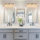 Hddfl Brushed Nickel Bathroom Light Fixture Bathroom Vanity Lighting 3 Lights   