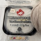 White Buffalo Yarn Vintage White Gray Lot Vintage The Canadian Yarn  8oz