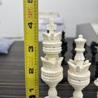 4 1  Camel Bone Chess Set Lotus Handmade Carved Chess Pieces 32 Pieces