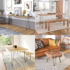 4 Pcs 12 Inch Hairpin Table Legs With Rubber Floor Protectors For Coffee Table