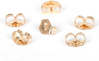 14k Gold Earring Backs - 6 Piece Replacement Yellow Gold Ear Locking For Stud Ea