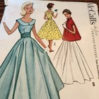 Vtg Sewing Pattern Mccall   s 9197 50s Formal Dress Jacket Teen Size 12 From 1952