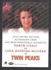 Twin Peaks  rittenhouse 2019  Autograph Card By Robyn Lively