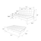 Memory Foam Full Futon Sofa Couch Bed With Cupholder   Usb Black Faux Leather