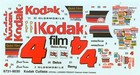 Nascar Decal   4 Kodak Gold Film 1990 Oldsmobile Cutlass Ernie Irvan- 1 25 Scale