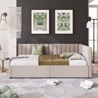 Upholstered Daybed With 2 Drawers Platform Bed Frames Sofa Bed Bedroom Furniture