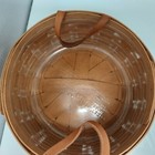Medium Longaberger Basket With Leather Handles And Plastic Liner