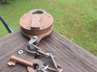 Vintage Brass Yale Padlock With Original Key  Works Good 