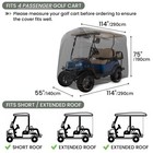 Joymo Golf Cart Cover 4 Passenger For Club Car 4 Lifted  Black 