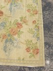 Vintage French Floral Needlepoint Handmade Multicolor Rug Wool Carpet 145x82 Cm