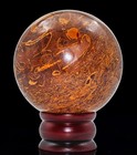 105mm Elephant Skin Mariam Jasper Calligraphy Crystal Sphere Gemstone Ball
