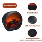 Decorative Flameless Portable Led Lanterns Fireplace Light With Led Simulatio   