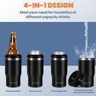 Haushof 12 Oz Can Cooler 4 In 1 Double Wall Stainless Steel Can Insulator Cooler