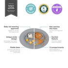 Mini Mat 12m  100  Silicone Baby Plates With Suction Placemat For Travel Gray