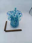 Rare Vintage Glasshouse Studio Table Lamp Shade 1979  Blown Glass Shade Blues