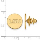 Gold Plated Sterling Silver Louisiana State University Lapel Pin By Logoart