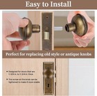 1 Pack Vintage Antique Brass Door Knob Set With Spindle  Vintage Old Style Door