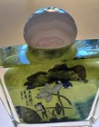 Chinese Glass Snuff Bottle Hand Painted Birds Lotus Collectible 4 Inch