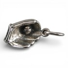 Sterling Silver Baseball Mitt Glove Ball Charm For Bracelet Small Pendant