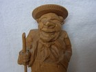Black Forest Man Hand Carved Wood Vintage German  bp
