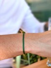 Mens Adjustable Bracelet Green String Bracelet Cord Bracelet Surfer Gift Women