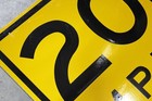 18 x18  20 Mph Speed Limit Authentic Street Road State Highway Sign Reflective