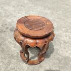 Chinese Rosewood Statue Exquisite Antique Decor Carved Wooden Shelf Ornament Art