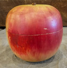 Vintage Painted Wood Folk Art Early 20th Century Wooden Apple