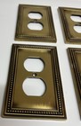 Lot 6x 2003 Lhmc Liberty Hardware Metal Electrical Outlet Plate Cover Brass Tone