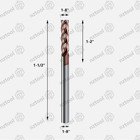 1 8  4 Flute Tisin Coated Carbide End Mill For Aluminum  Steel  Plastic