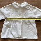 Vintage Baby Girl Toddler Off White Eyelet Lined 3 Button Dress Jacket Cover Up