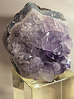 Large Amethyst Geode On Clear Pedestal Base - 3 5 Lbs - Luxury Crystal Decor