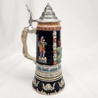 Vtg Limited Edition 10  Pewter Lidded German Musical Beer Stein Mug Works Great