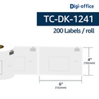 6rolls 4x6 Large Paper Shipping Labels Dk-1241 For Brother Ql-1100 Ql-1060n