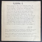 Doors Turpin 5 Just Twenty Two I Don t Mind Dying 1973 Barry Macsweeney Booklet