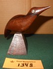 Zericote Wooden Carved Bird Figurine Vintage