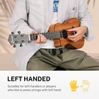 23 Inch Left Handed Concert Ukulele Mahogany Professional Cutaway Bundle Donner