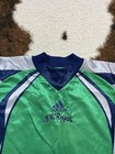 Vintage 90s Adidas Soccer Long Sleeve Jersey Men   s Medium Green Futbol