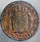 1877 Spanish Coin 5 Centimos King Alfonso Xii Spain Coat Of Arms